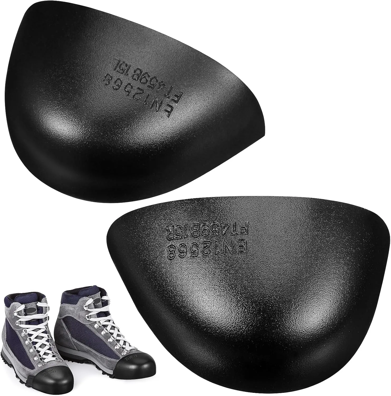 1 Pair Steel Toe Inserts Safety Shoes Toe Caps Steel Toe Boots Covers Work Boot Toe Protector Steel Toe Guards for Work Boots Safety Footwear Toe(US Size Man 7, Women 8.5)