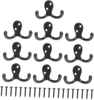 10pcs Multi Functional Wall Hooks for Bathroom Kitchen and Bedroom Easy Install Water Resistant Heavy Duty Hanger for Towels and Robes