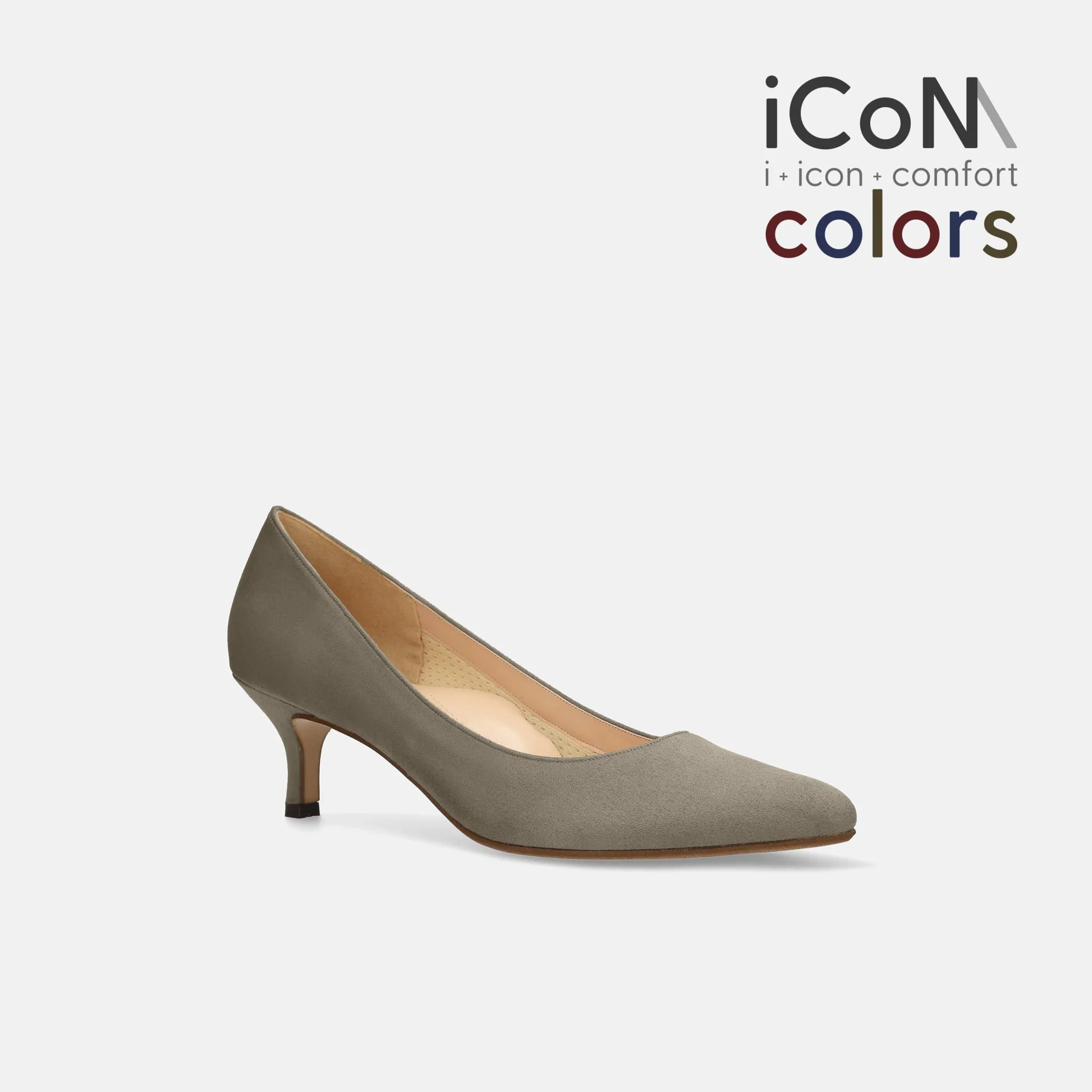 15% OFF: 2024SS: iCoN COLORS: Pointed toe suede pumps (C57172) Greige S
