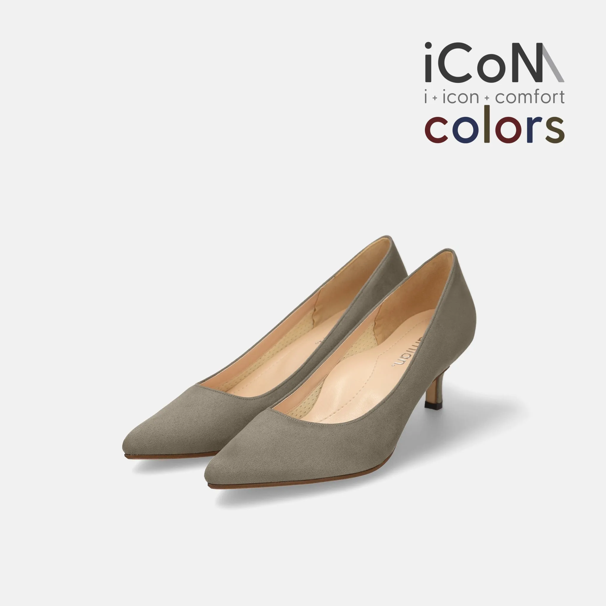 15% OFF: 2024SS: iCoN COLORS: Pointed toe suede pumps (C57172) Greige S