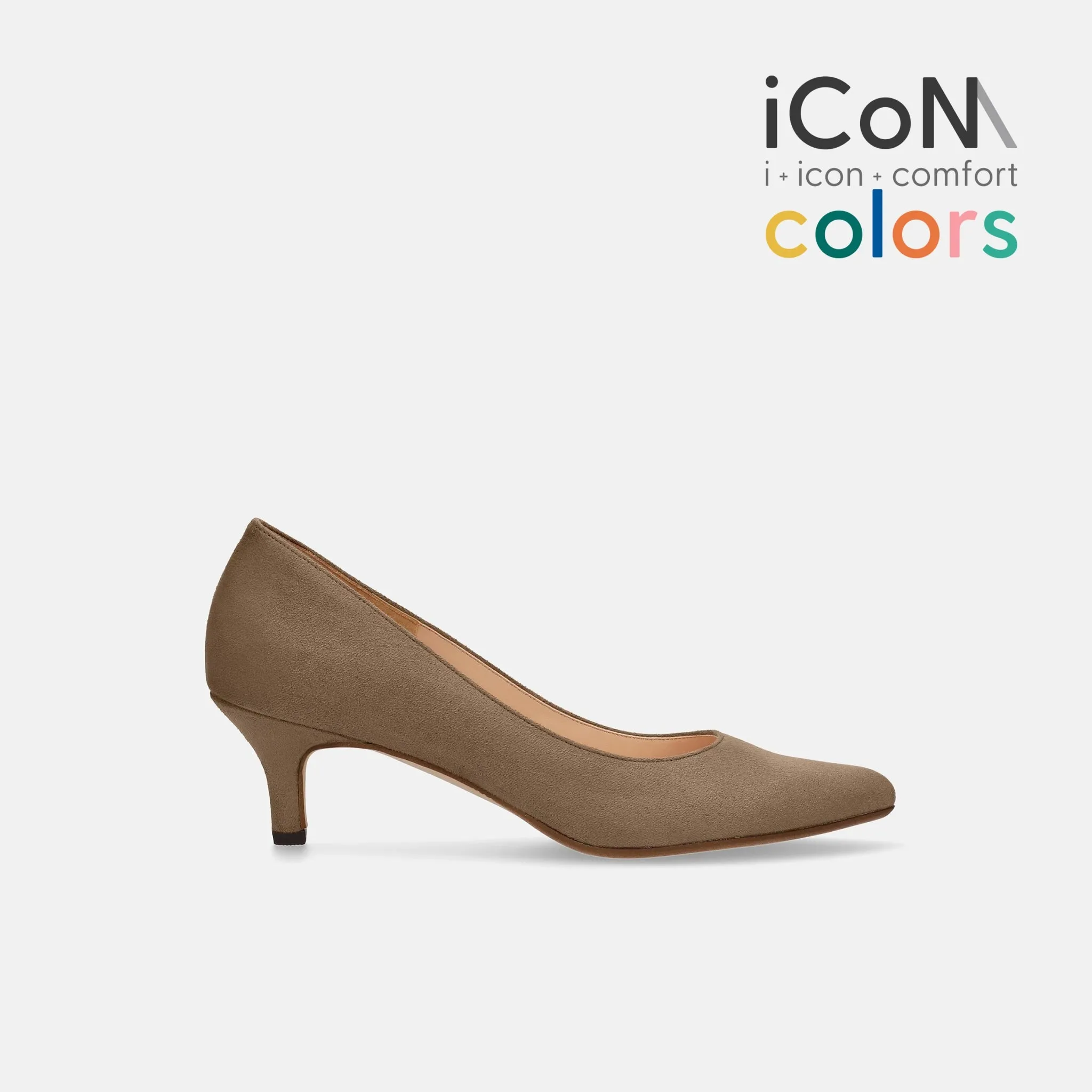 15% OFF: iCoN COLORS: Pointed toe suede pumps (C57172) Taupe S