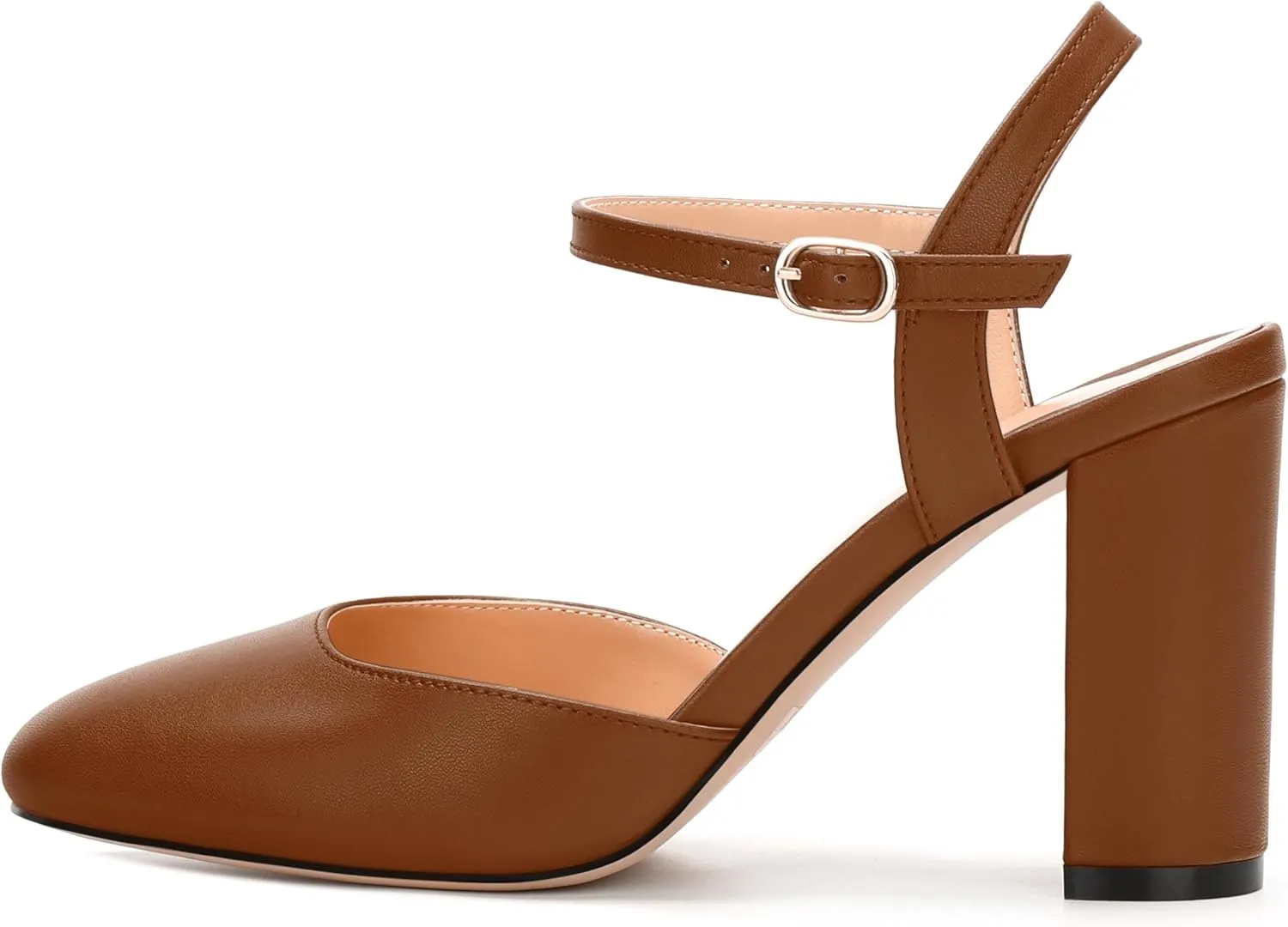 3-Inch Chunky Heels for Women, Round Toe Block High Heels Women's Pumps for Wedding, Party, Dress Shoes