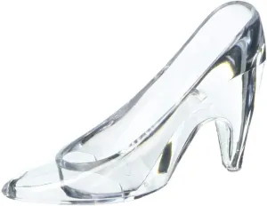 3.5 inch Mini Clear Plastic High Heel Cinderella Slipper 12 Pieces