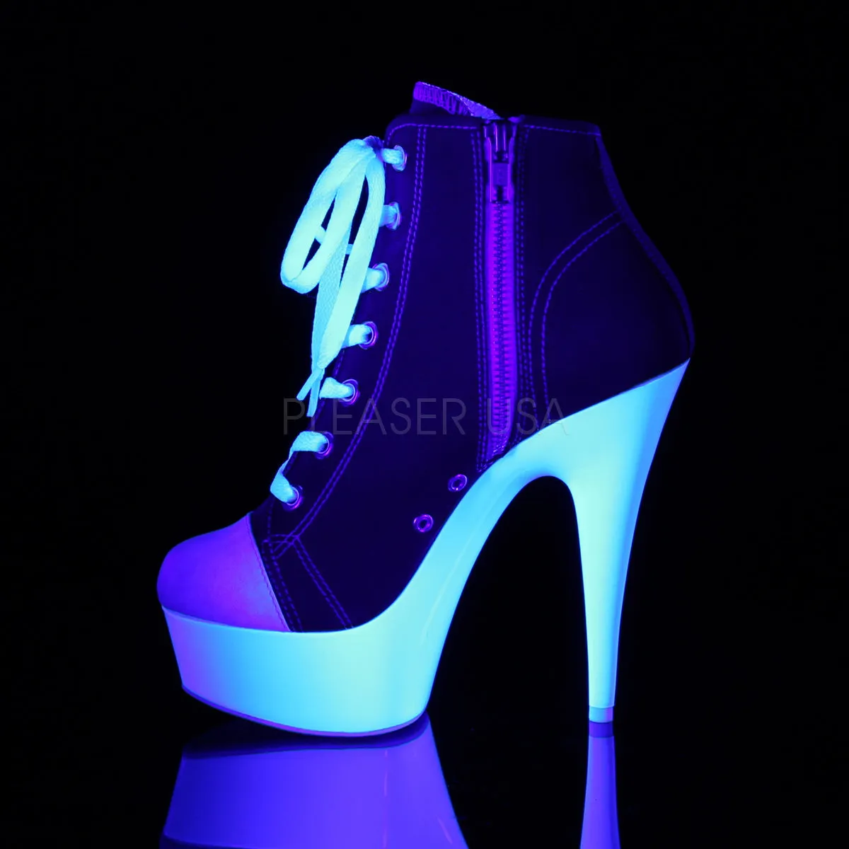 6 Inch Heel DELIGHT-600SK-02 Red Canvas