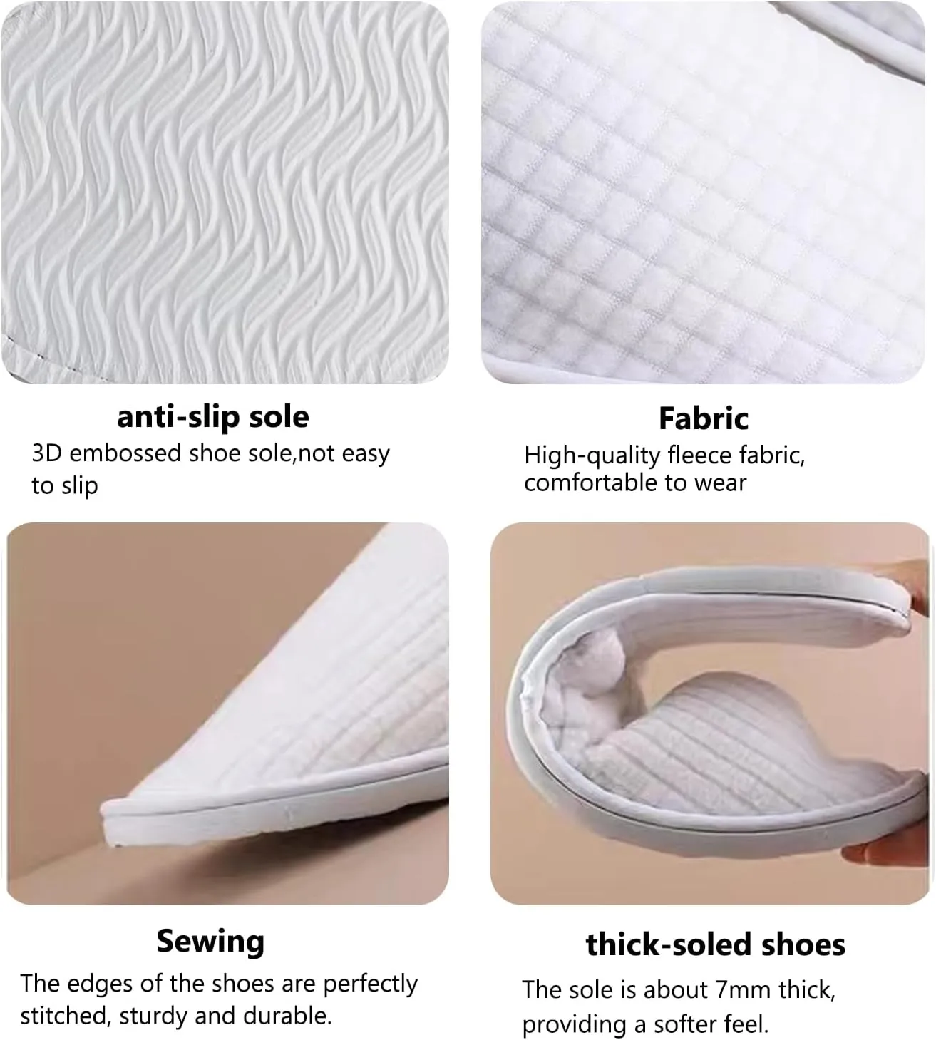 6/10/12 pairs of disposable slippers, hotels, guesthouses, beauty SPA clubs, bridesmaid sl for weddings, outdoor camping, easy-to-carry for home guests, Provide plus size options