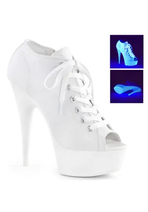 6" Heel, 1 3/4" PF Open Toe Sneaker, Side Zip