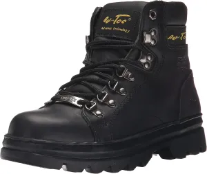 Ad Tec 6in Steel Toe Laceup Leather Work Boots for Women - Soft Padded Collar, Oil and Slip Resistant Outsole