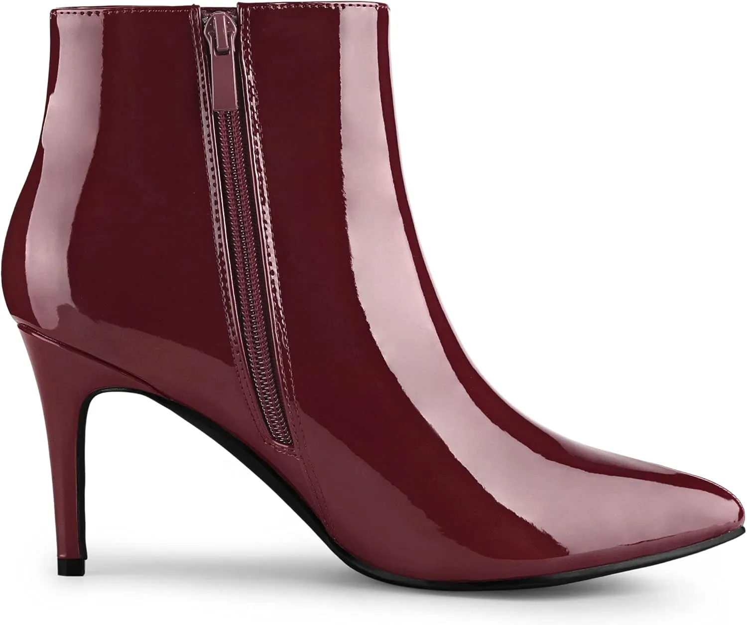 Allegra K Women's Pointed Toe Stiletto Heel Ankle Heeled Boots