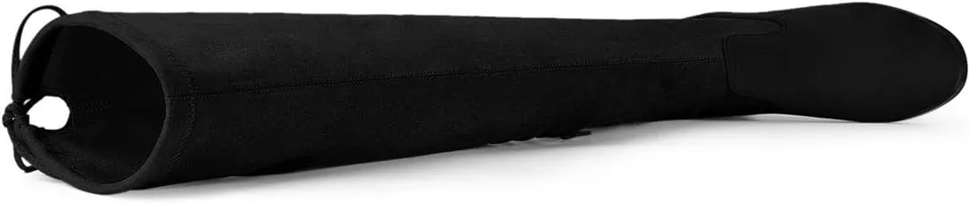 Allegra K Women's Round Toe Chunky Heel Over the Knee High Boots