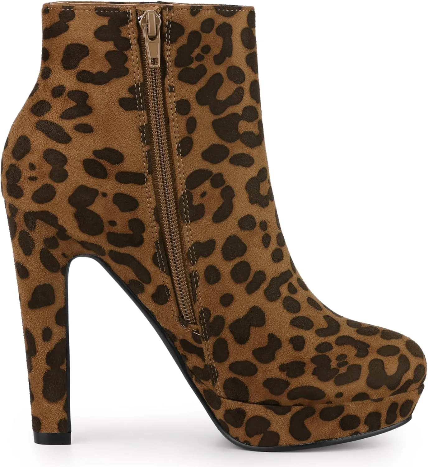 Allegra K Women's Round Toe Chunky High Heel Platform Ankle Boots