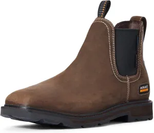 Ariat Men's Groundbreaker Chelsea Wide Square Toe Waterproof Steel Toe Work Boot