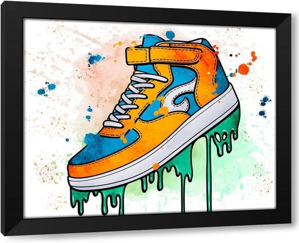ArtDirect Artsy Sneaker 1 Custom Framed Art Print Giclee Print or Canvas Options with Various Sizes and Customization by Prime, Marcus