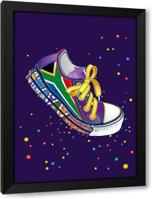 ArtDirect Sneaker South African Township Dance Custom Framed Art Print Giclee Print or Canvas Options with Various Sizes and Customization by Kaminski, Carlo