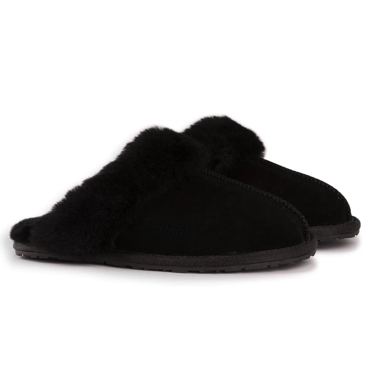 AUS WOOLI UGG UNISEX SHEEPSKIN WOOL SHELLEY Slippers - Grey