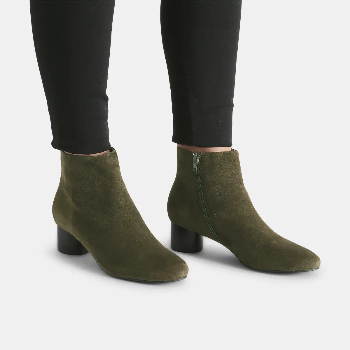 Aya Suede Ankle Boot (Green)