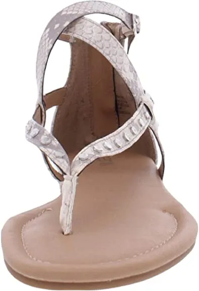 bar III Womens Talyap Padded Insole Strappy Thong Sandals Taupe 9 Medium (B,M)