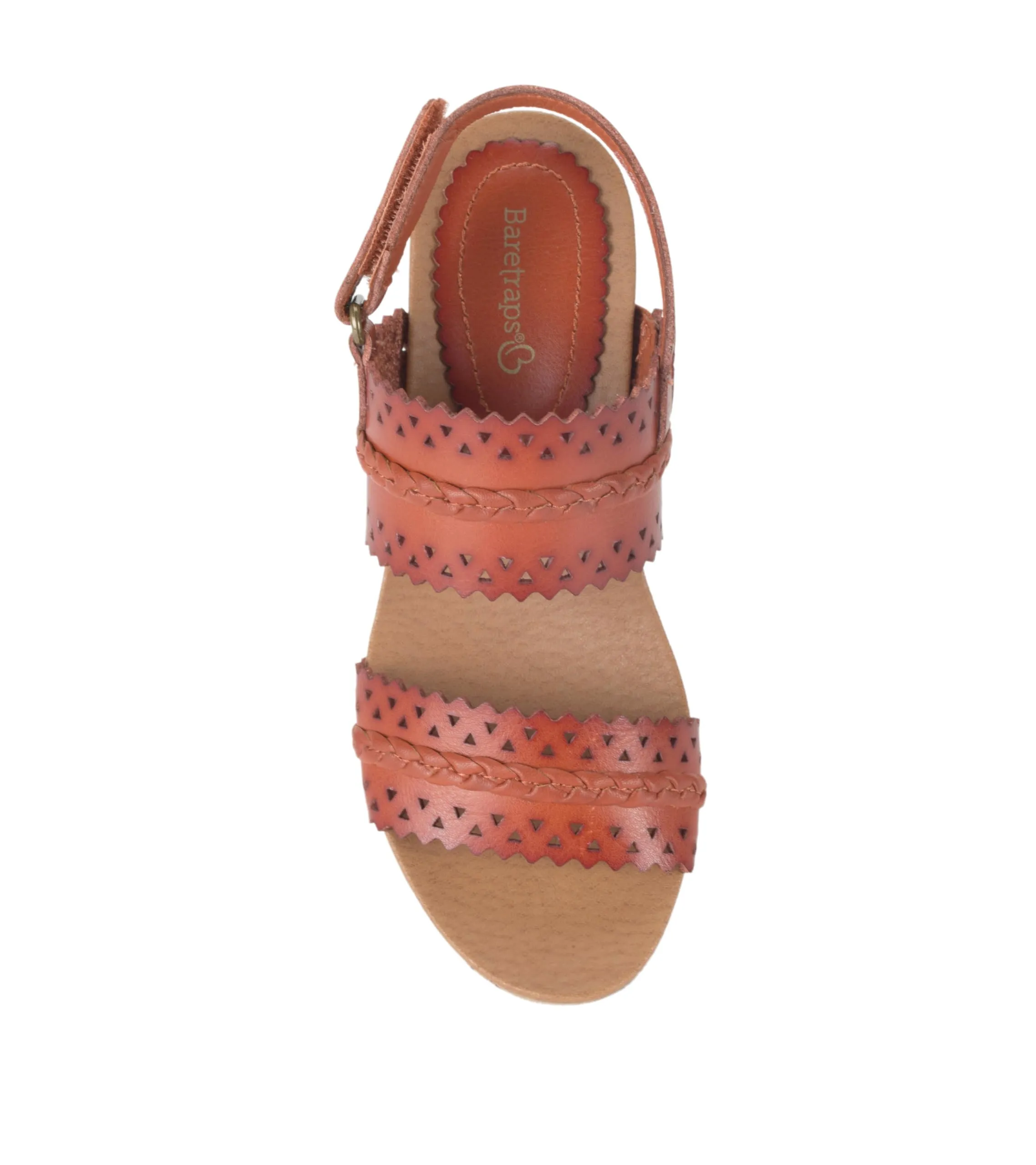 BareTraps Womens Rene Faux Leather Cork Platform Sandals Red 8 Medium (B,M)