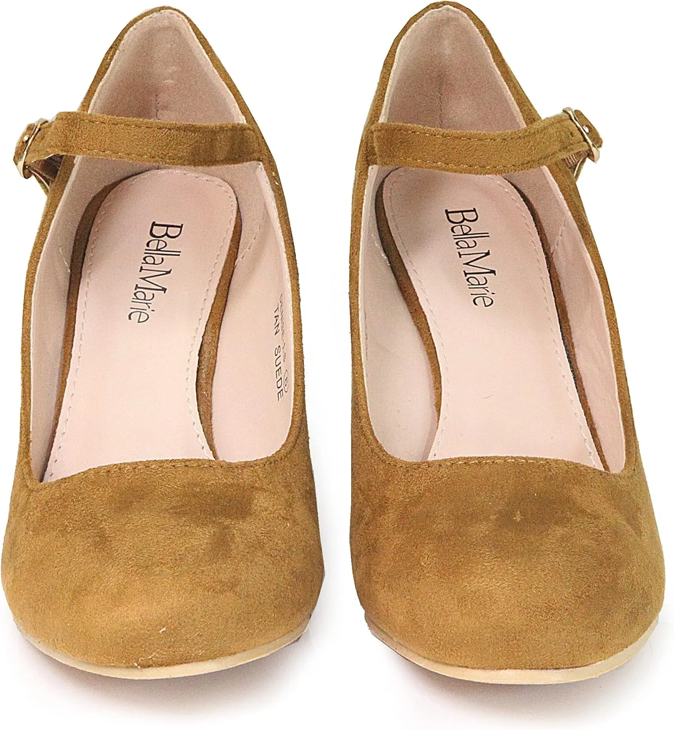Bella Marie Denise Women's Round Toe Wedge Heel Mary Jane