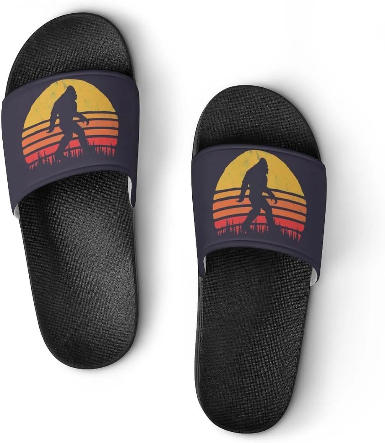 Bigfoot Silhouette Sun Home Slippers PVC Open Toe Shower Slippers Fashion Sandals for Men Women 36 (230mm)