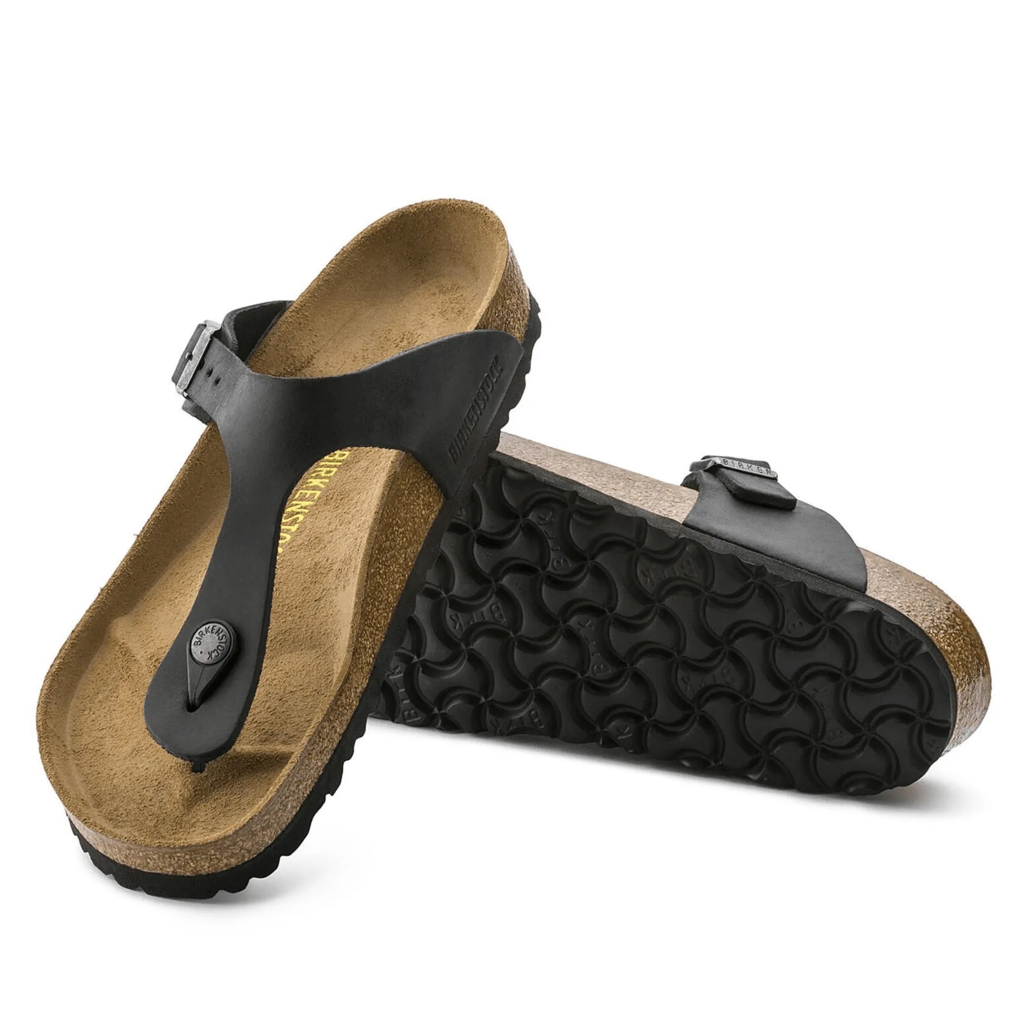 Birkenstock Gizeh Leather Sandals - Black