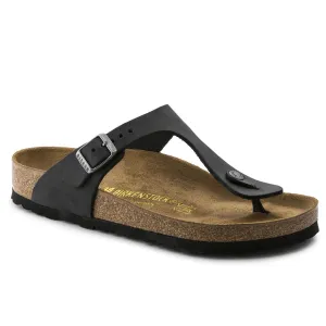 Birkenstock Gizeh Leather Sandals - Black