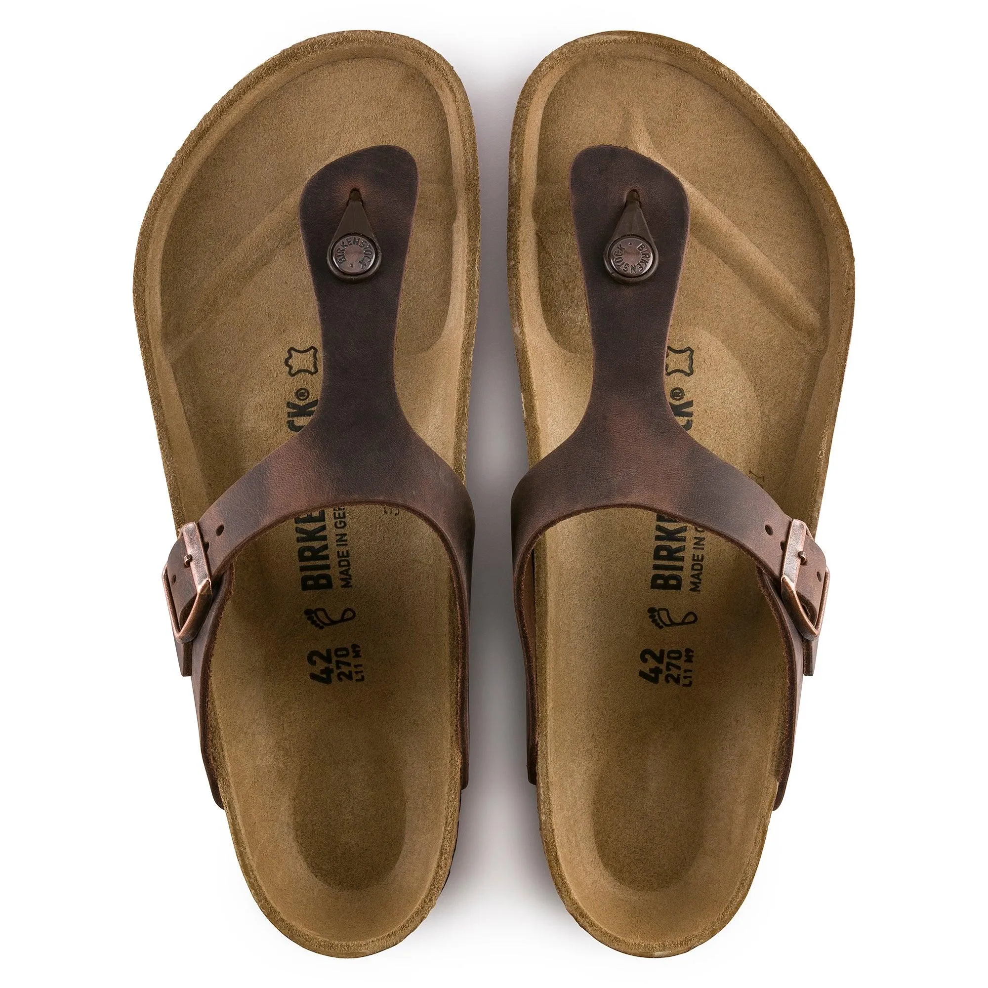 Birkenstock Gizeh Oiled Leather Sandals - Havana