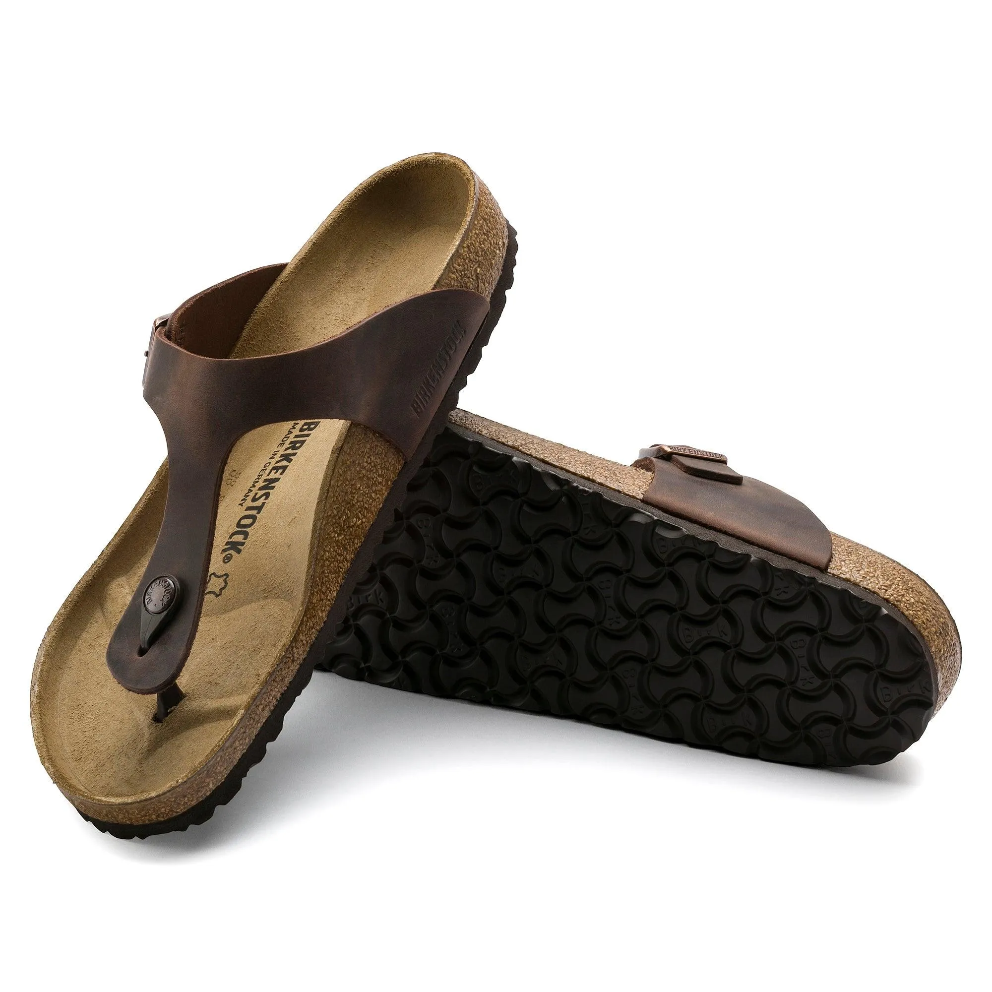 Birkenstock Gizeh Oiled Leather Sandals - Havana