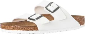 Birkenstock Women's Arizona Birko-Flo White Birko-Flor Sandals - 41 R EU (US Men EU's 8-8.5, US Women EU's 10-10.5)