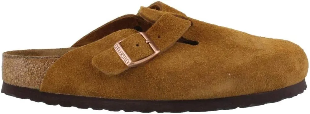 Birkenstock Women's Boston Soft Footbed Clogs, Mink, Tan, 5-5.5 Medium US