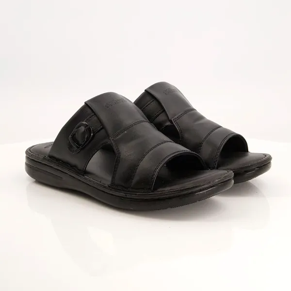 Black medicated slippers for men