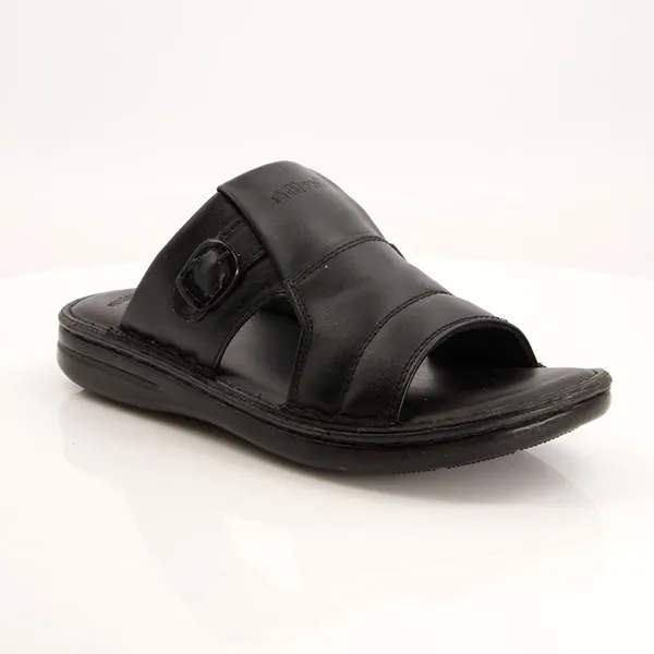 Black medicated slippers for men