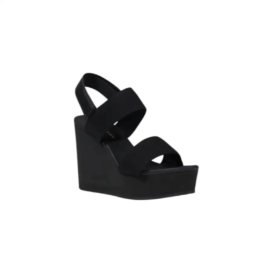 Black Wedge Sandal