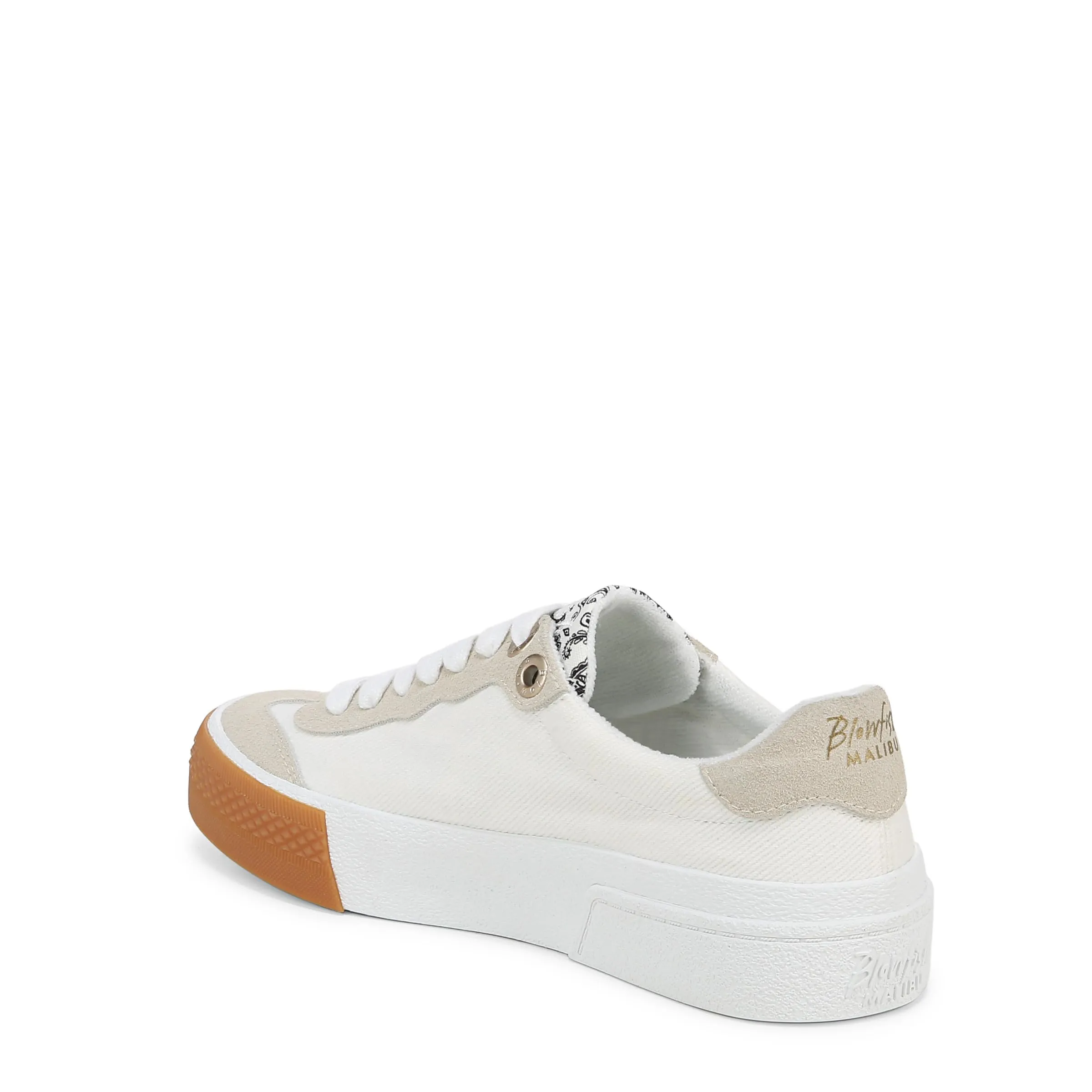 Blowfish Malibu Womens Wildcard Sneaker Off White Canvas 6.5 M