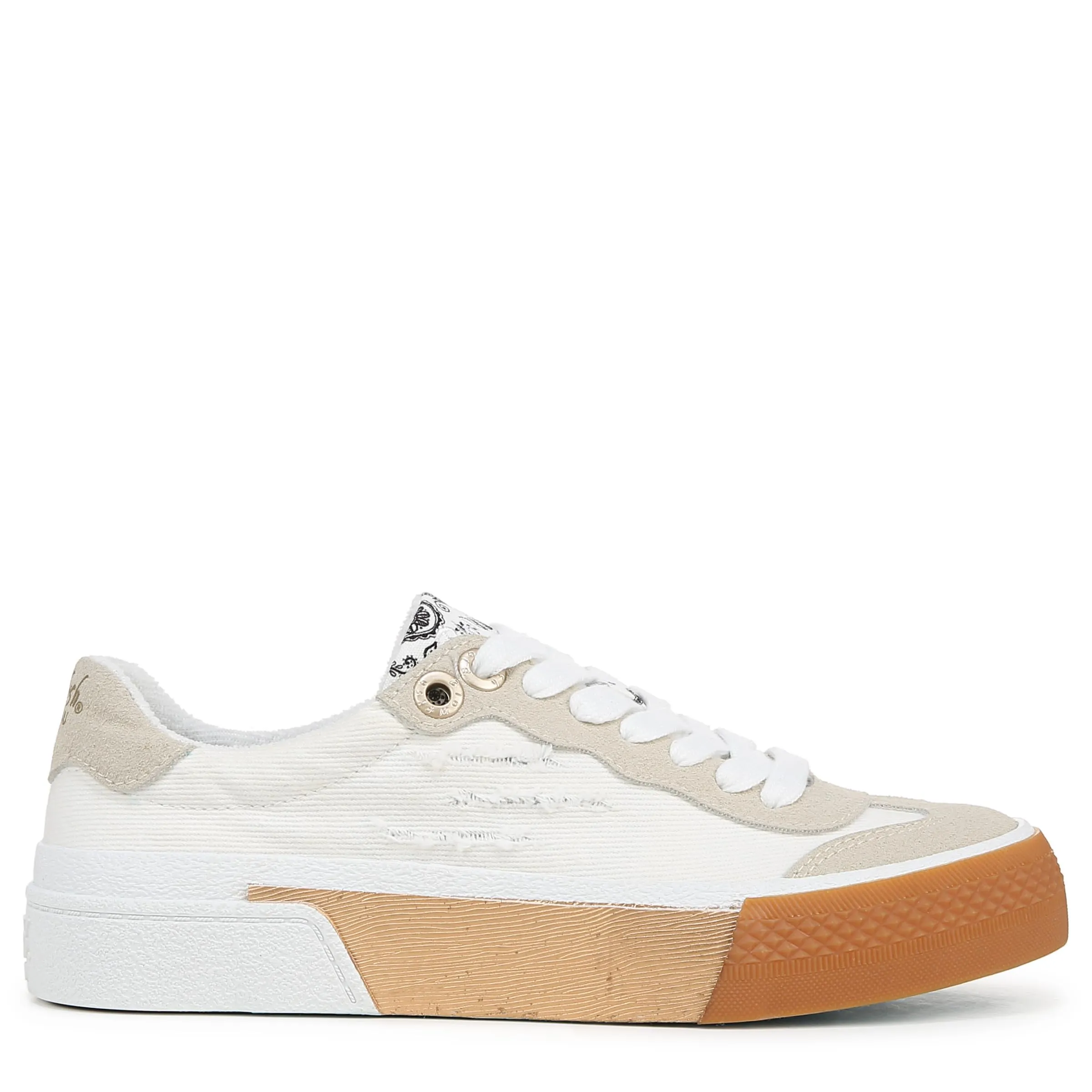 Blowfish Malibu Womens Wildcard Sneaker Off White Canvas 6.5 M