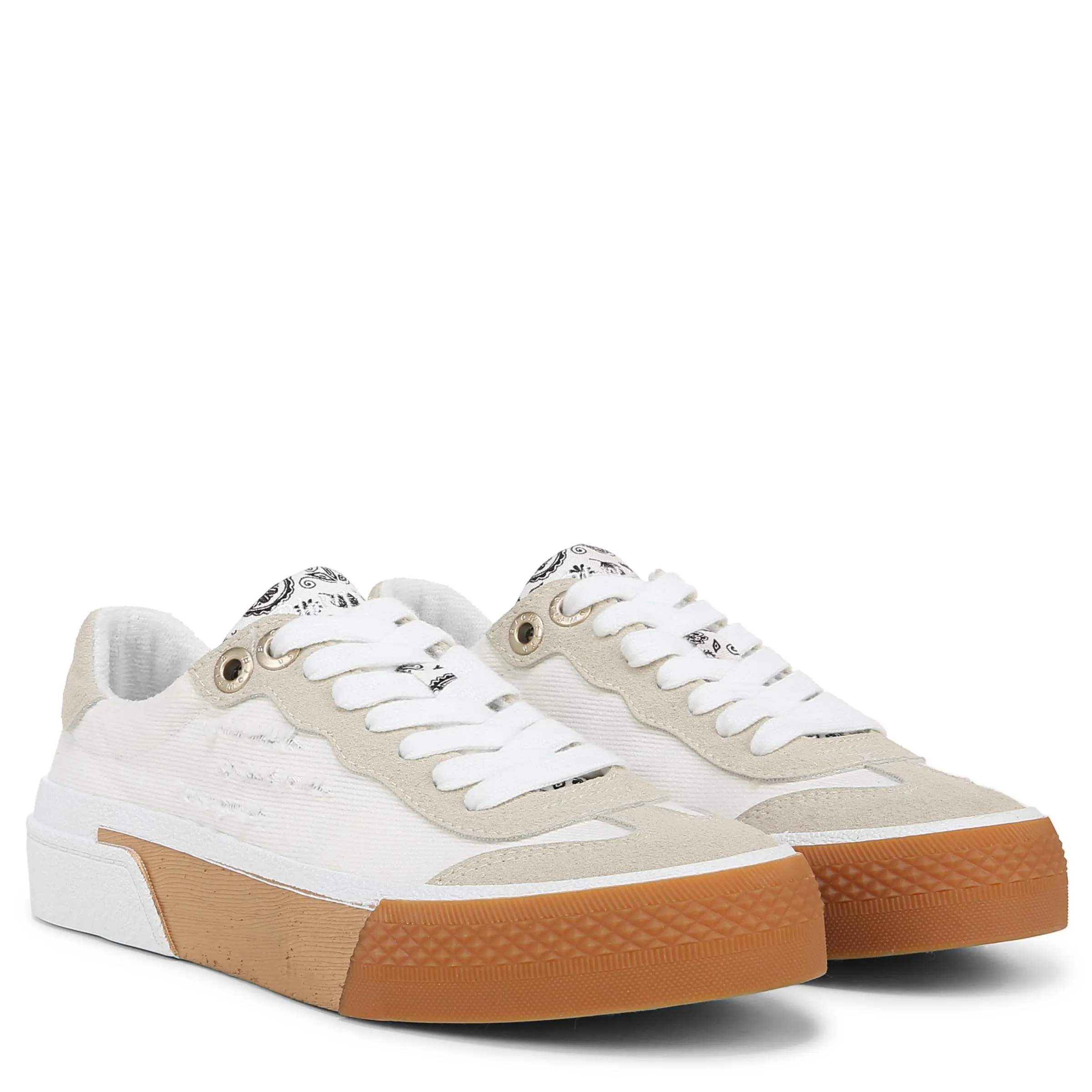Blowfish Malibu Womens Wildcard Sneaker Off White Canvas 6.5 M