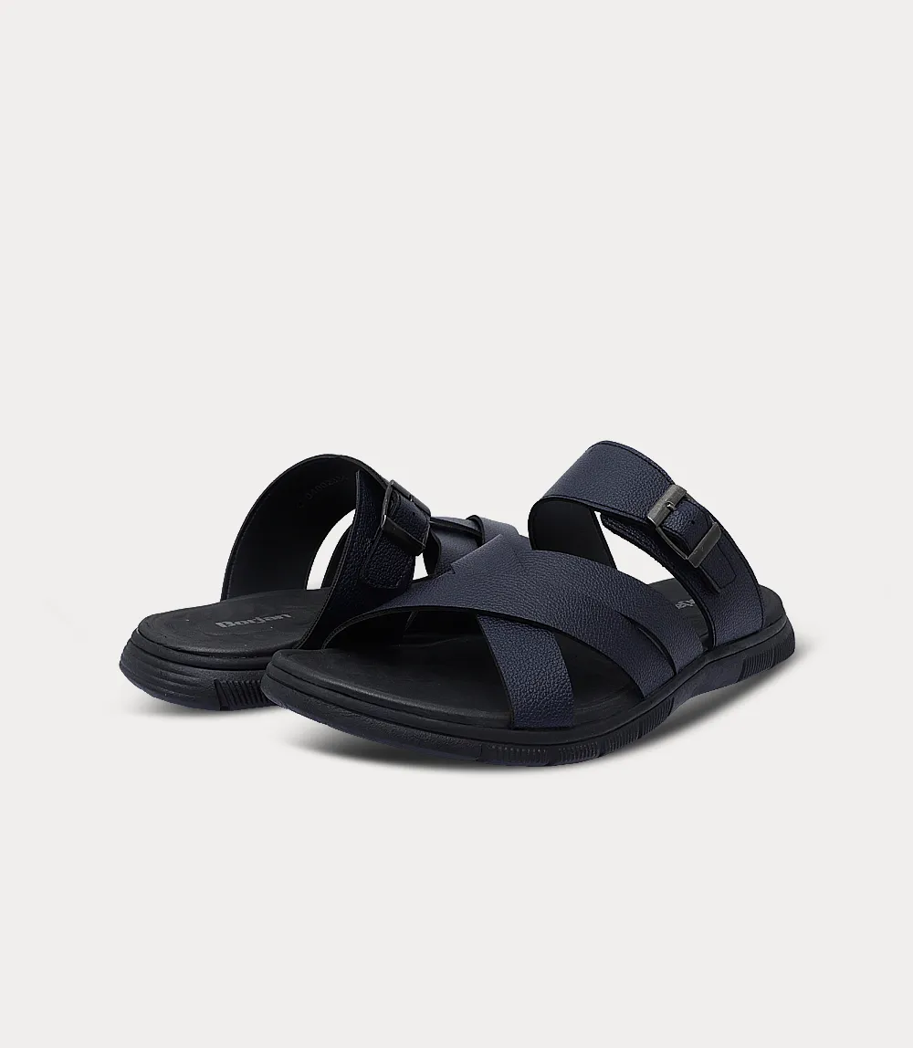 BM6966-NAVY BLUE-Men Slipper