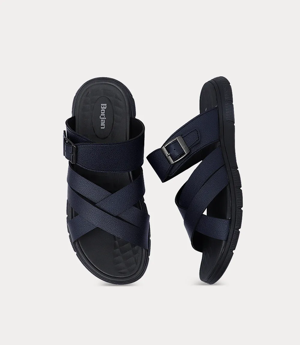 BM6966-NAVY BLUE-Men Slipper
