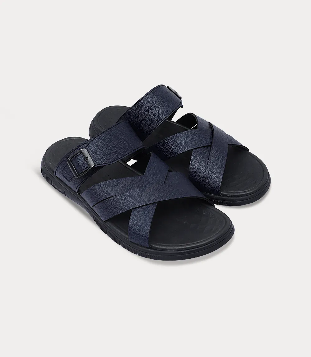 BM6966-NAVY BLUE-Men Slipper