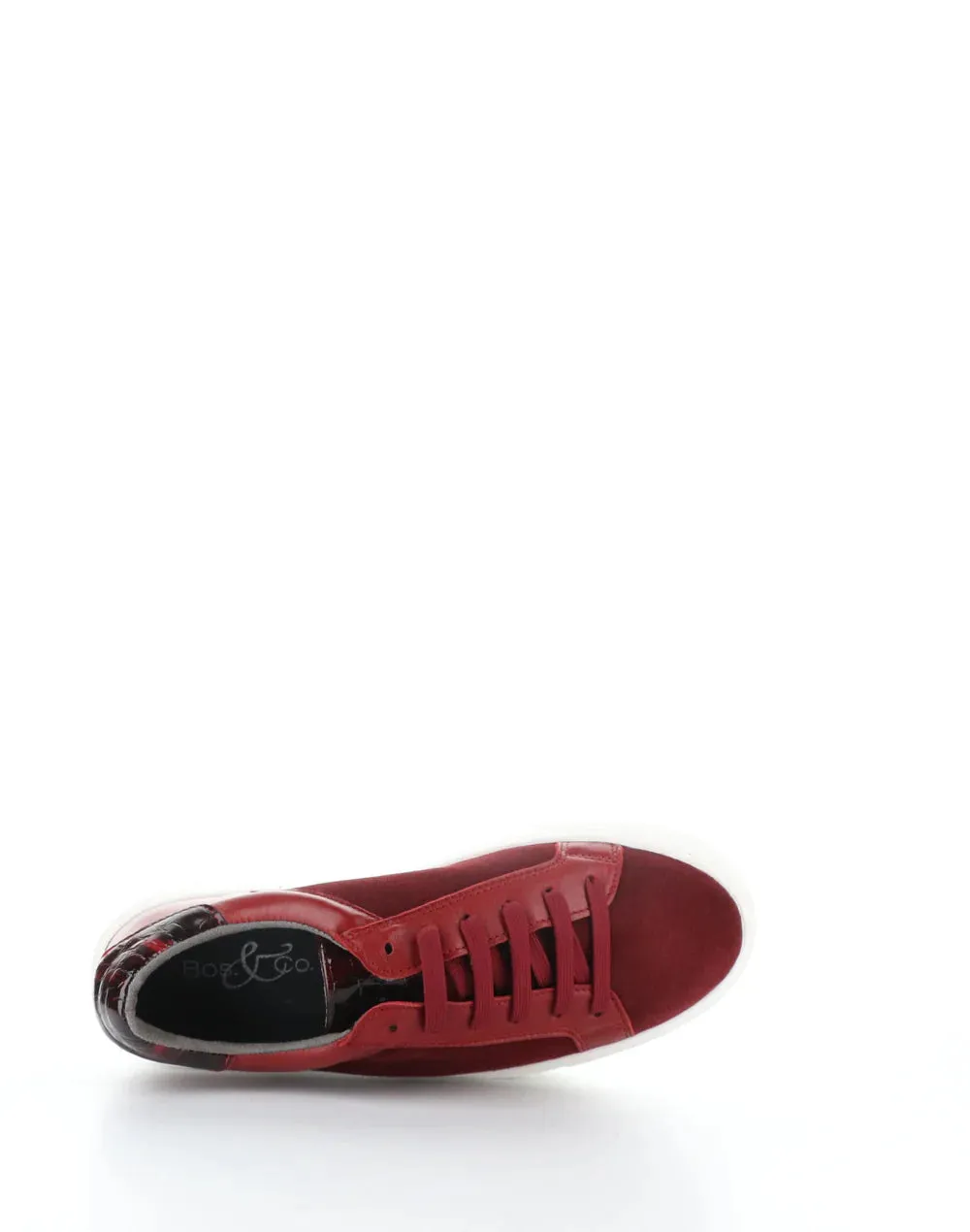 BOS & CO MAUDE SANGRIA SUEDE PLATFORM SNEAKER