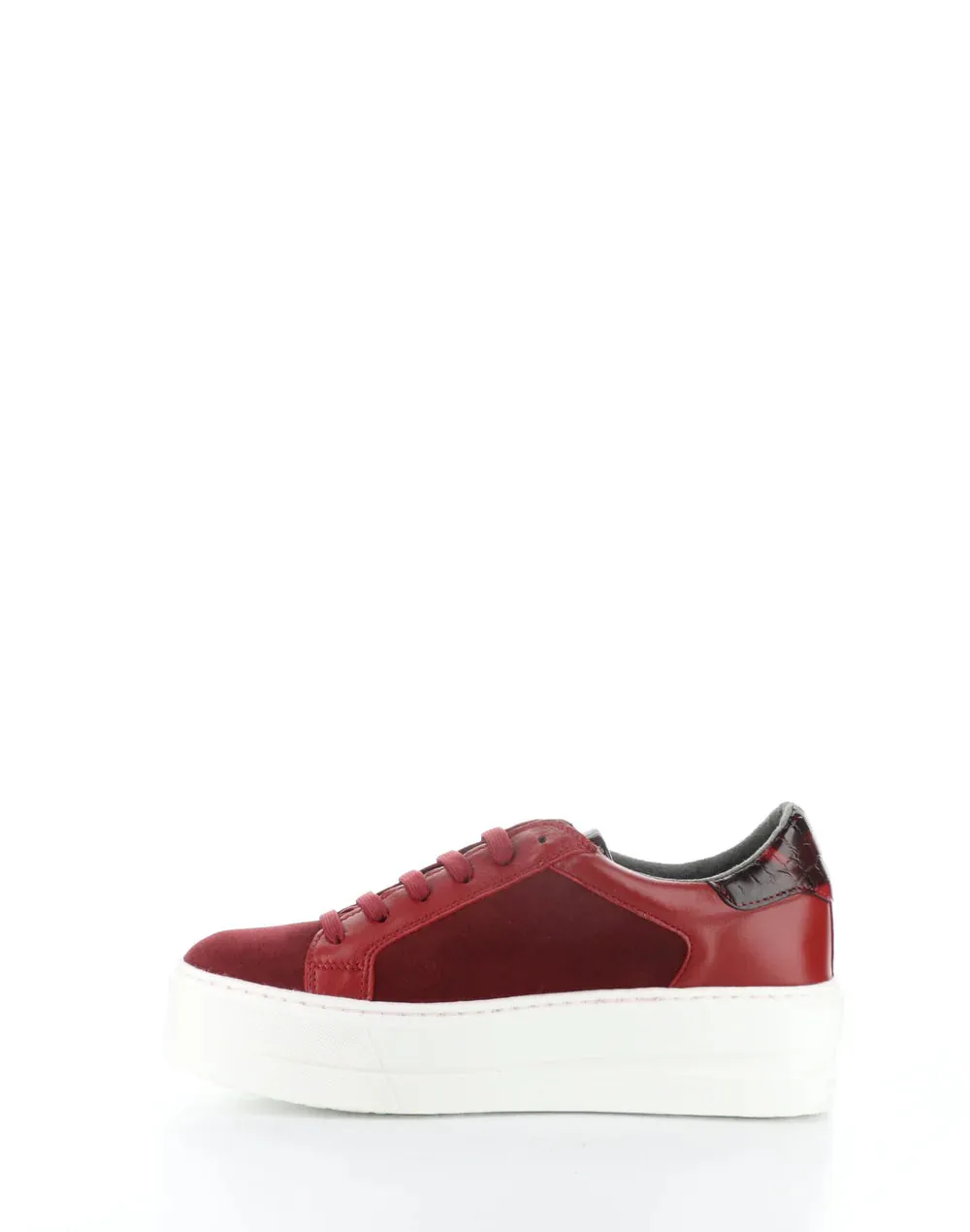 BOS & CO MAUDE SANGRIA SUEDE PLATFORM SNEAKER