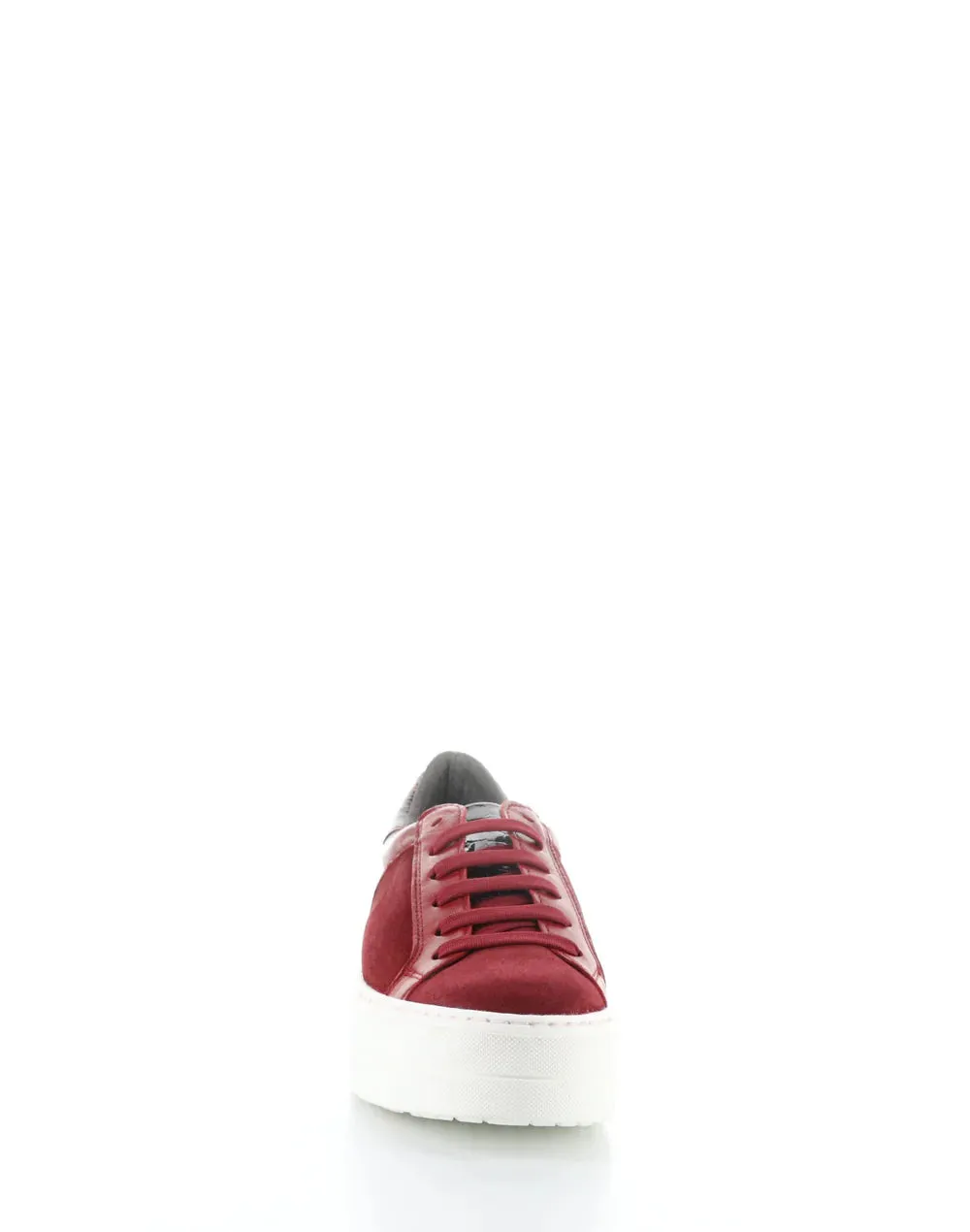BOS & CO MAUDE SANGRIA SUEDE PLATFORM SNEAKER