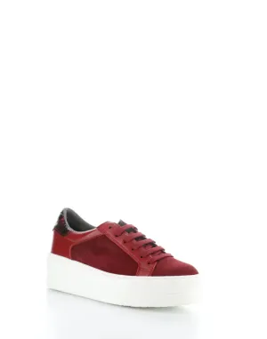 BOS & CO MAUDE SANGRIA SUEDE PLATFORM SNEAKER