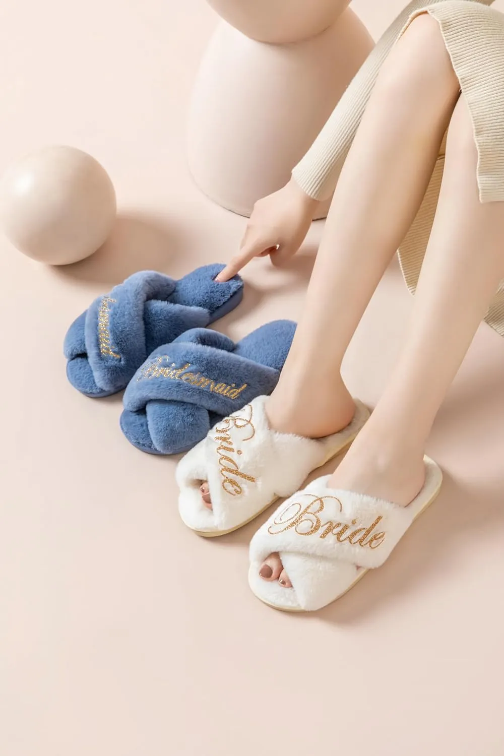 Bridal Slipper - Bridesmaid & Bachelorette Gifts - Forest Green - Bridal Shower
