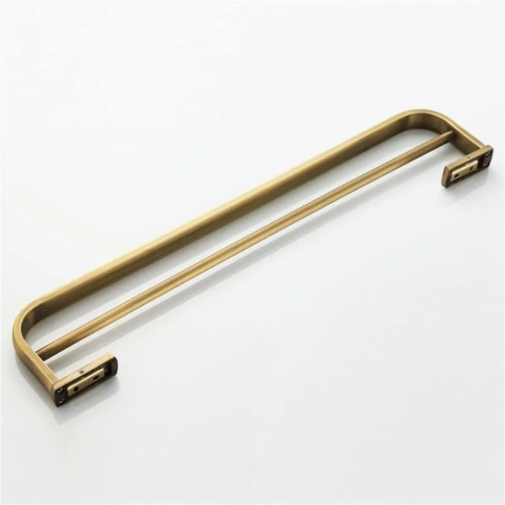 Bronze Bathroom Towel Bar Antique Brass Wall Mounted Towels Hanger Shelf Rack for Lavaroty Kitchen Bath Room Hotel(B)