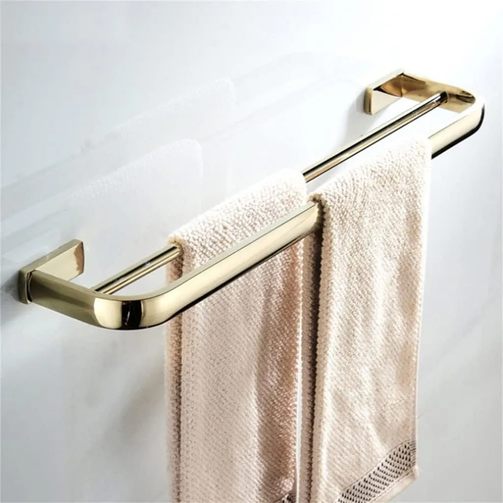 Bronze Bathroom Towel Bar Antique Brass Wall Mounted Towels Hanger Shelf Rack for Lavaroty Kitchen Bath Room Hotel(B)