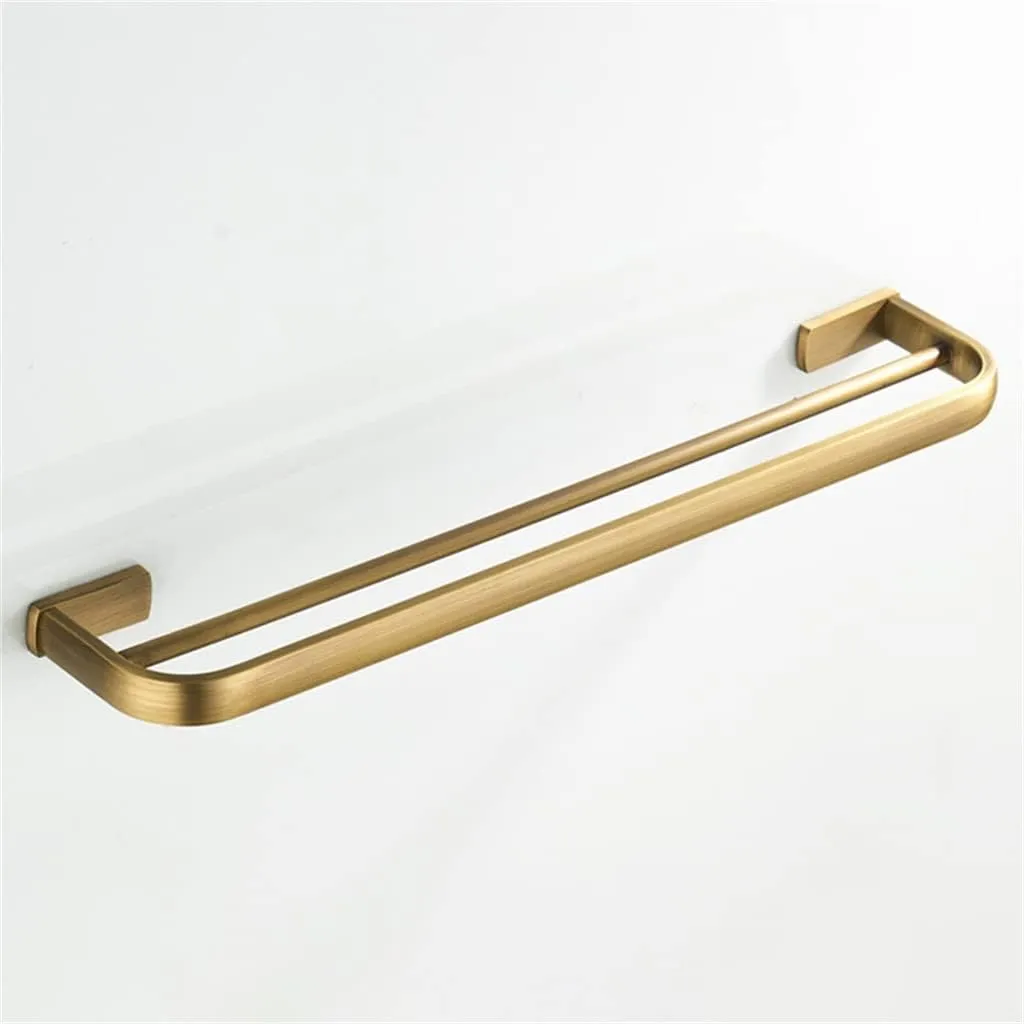 Bronze Bathroom Towel Bar Antique Brass Wall Mounted Towels Hanger Shelf Rack for Lavaroty Kitchen Bath Room Hotel(B)