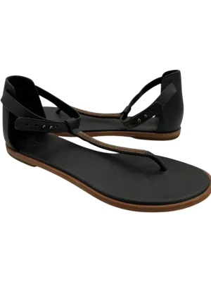 Brunello Cucinelli "Volcano" Monili Chain Flat Thong Sandal
