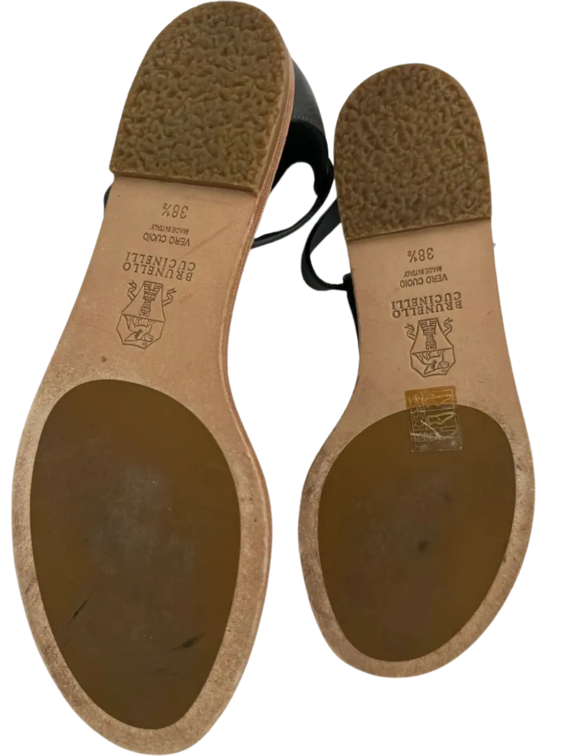 Brunello Cucinelli "Volcano" Monili Chain Flat Thong Sandal