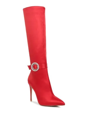 Buckle High Heel Boots
