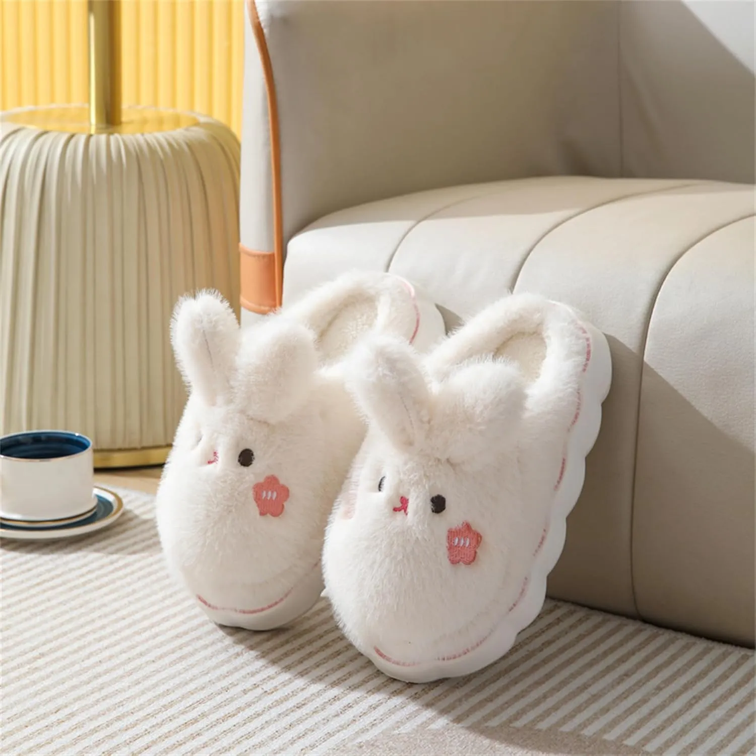 Bunny Cotton Slippers - Home Cartoon Slippers for Men & Women